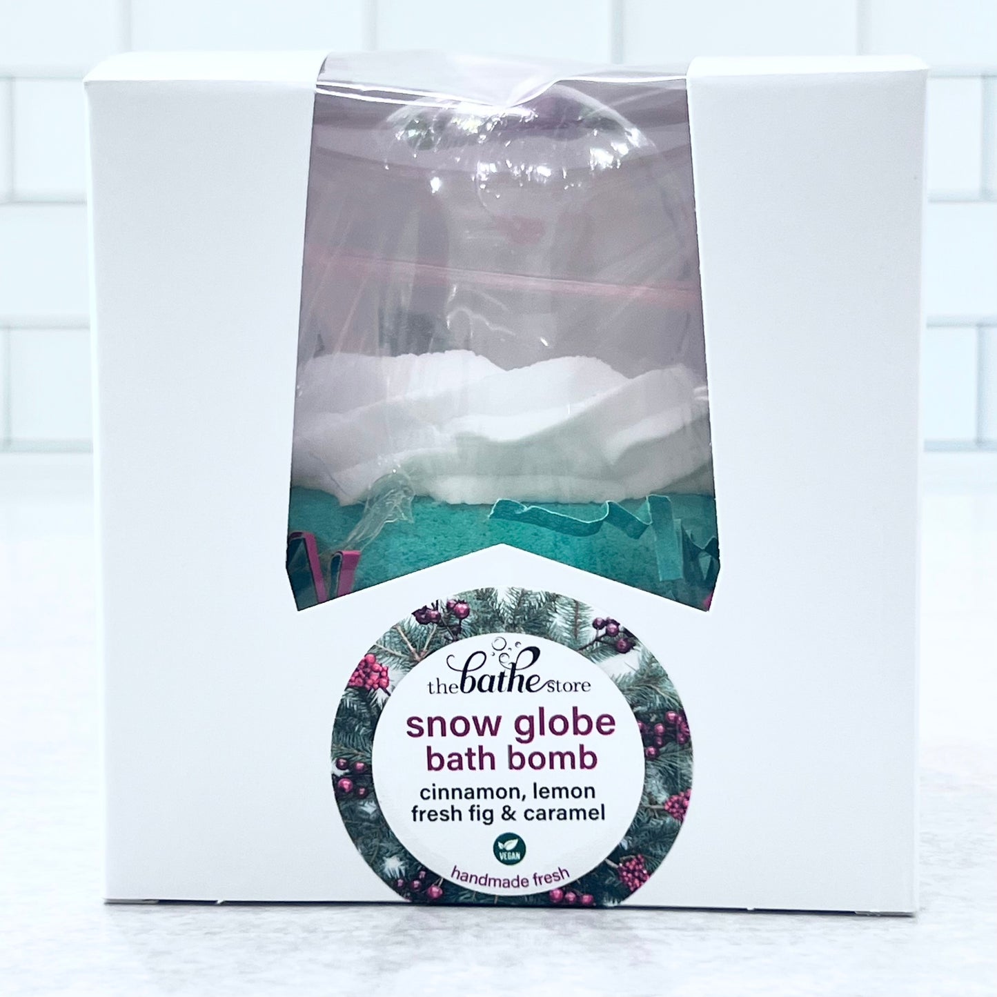 snow globe bath bomb