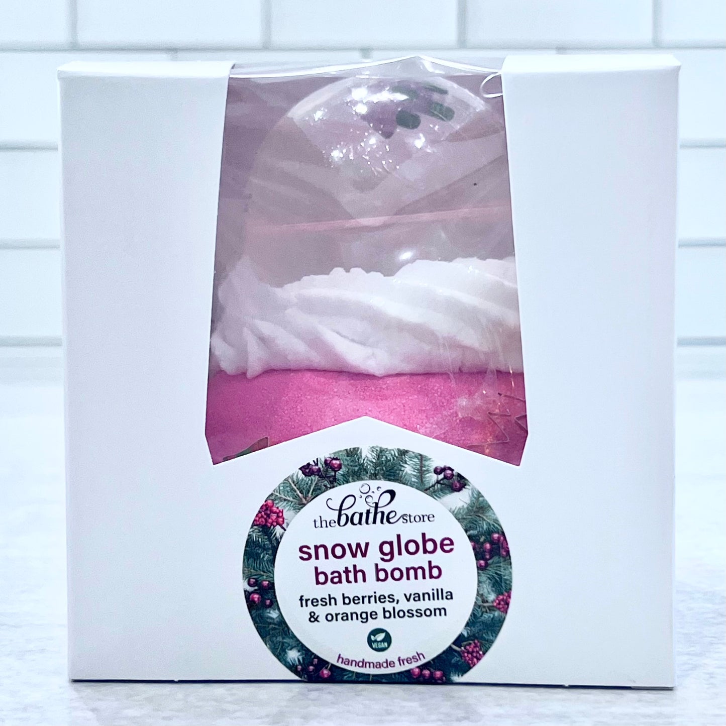 snow globe bath bomb