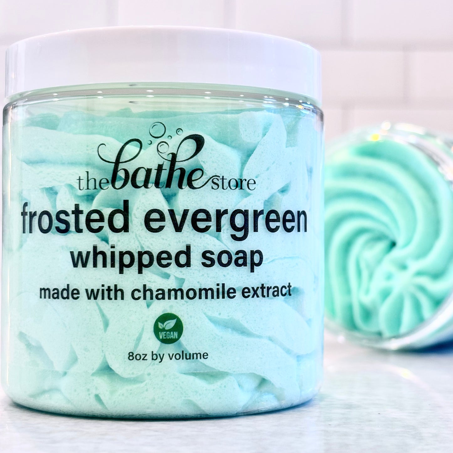 whipped soap - frosted evergreen