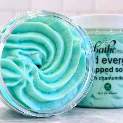 whipped soap - frosted evergreen