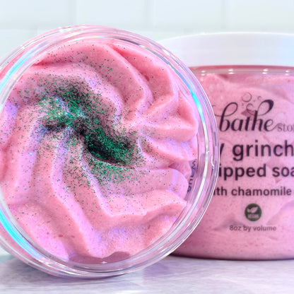 whipped soap - merry grinchmas
