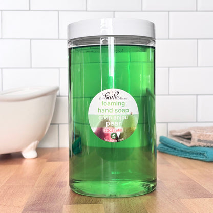 foaming hand soap - crisp anjou pear - 32oz refill jar