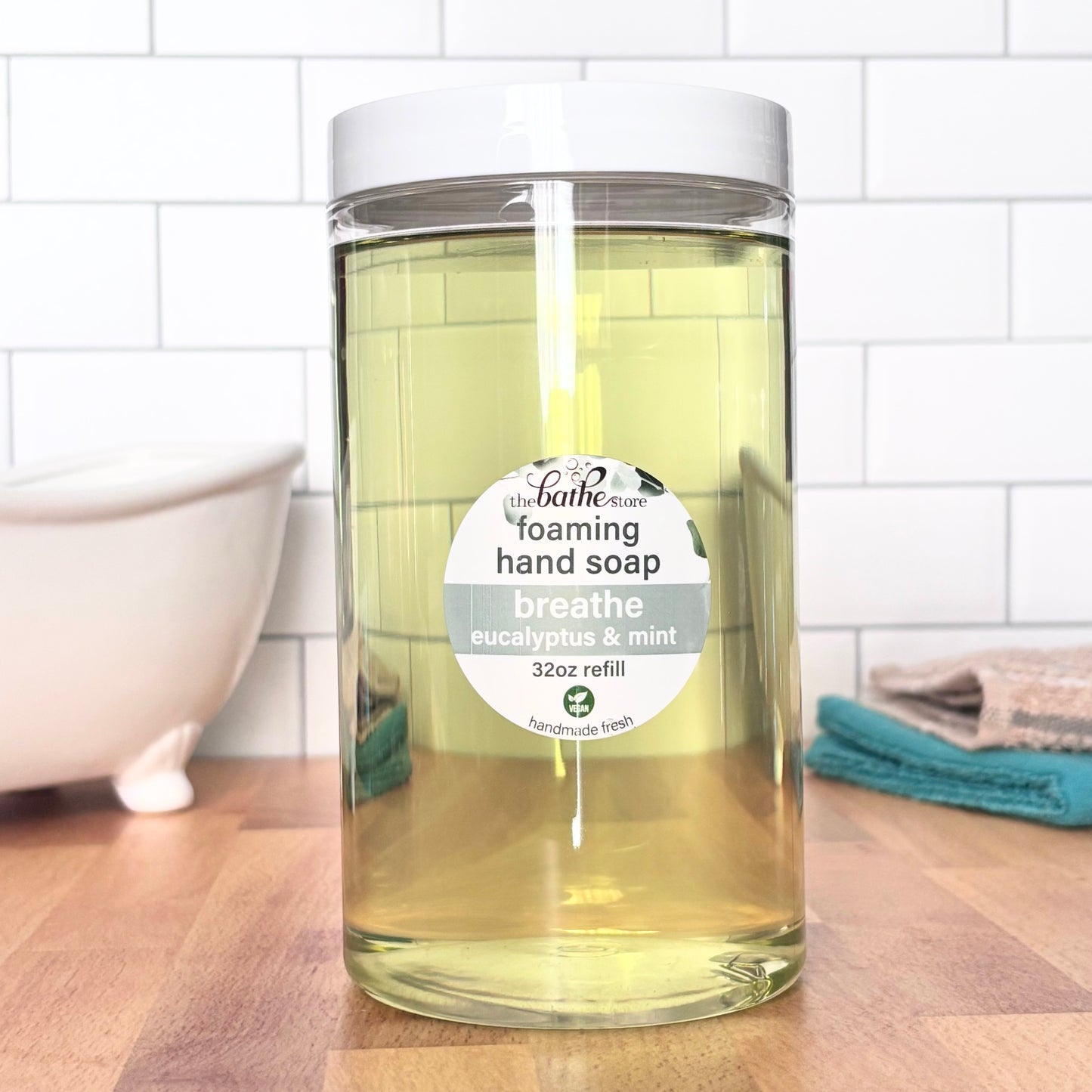 foaming hand soap - breathe - 32oz refill jar