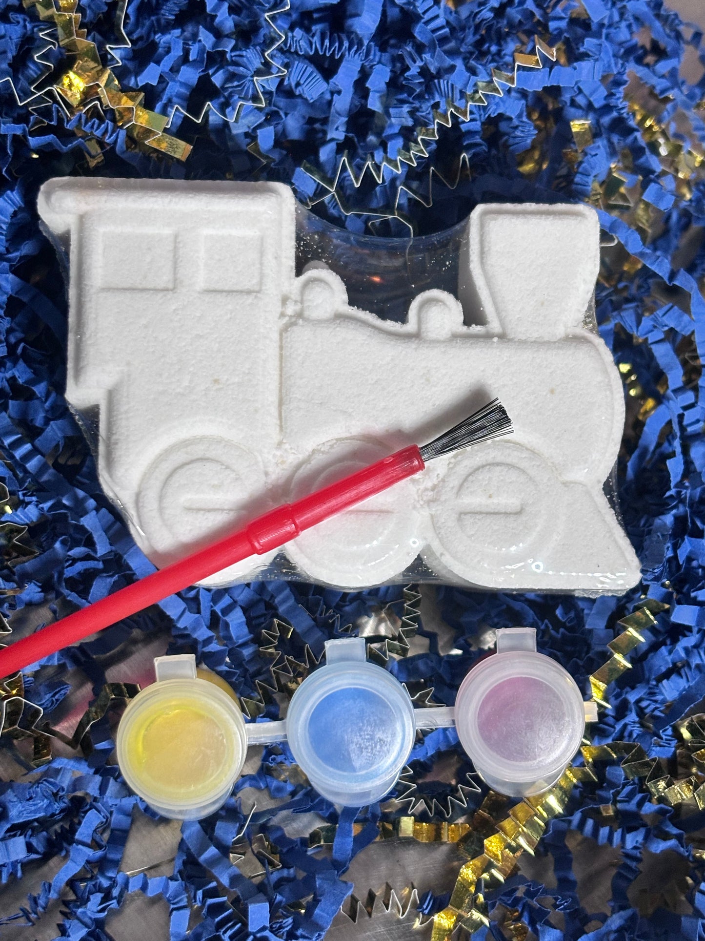 paint your own bath bomb kit - polar express
