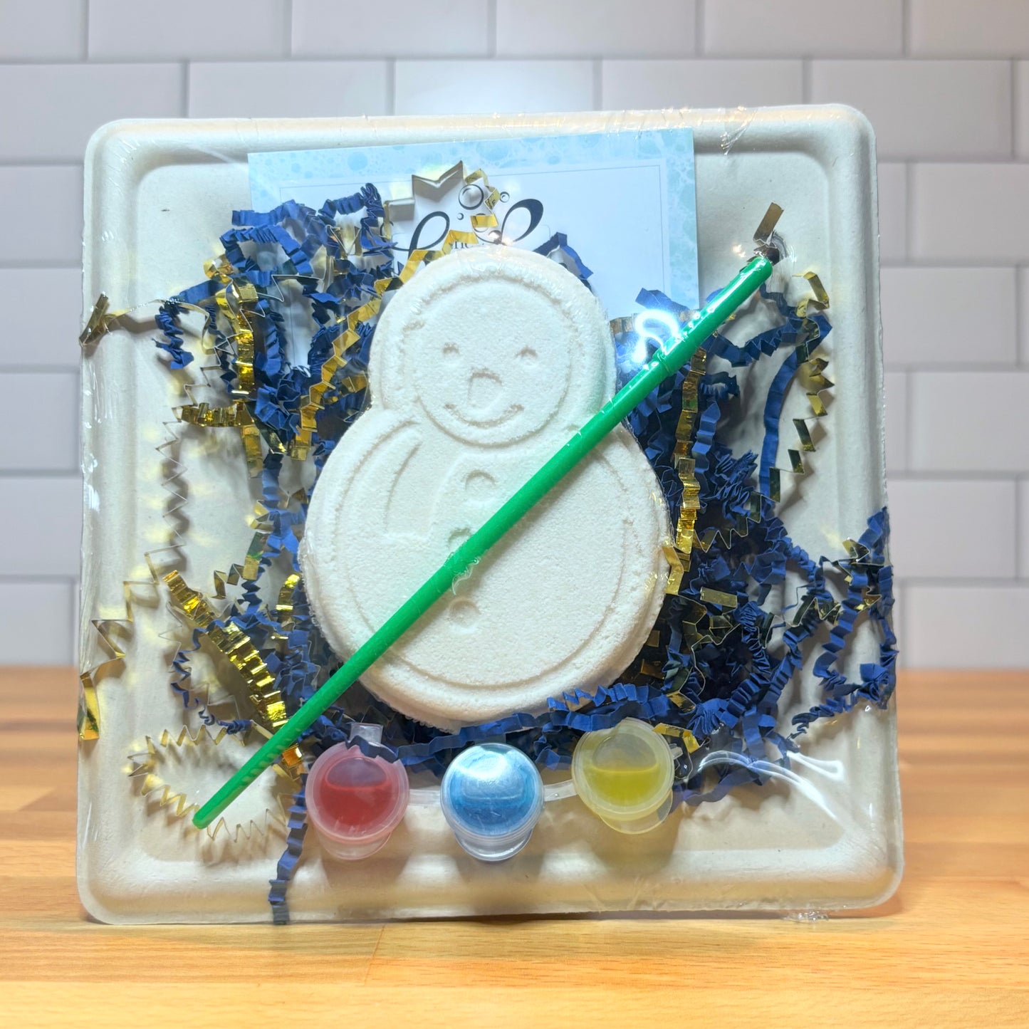 paint your own bath bomb kit - frozen frosty