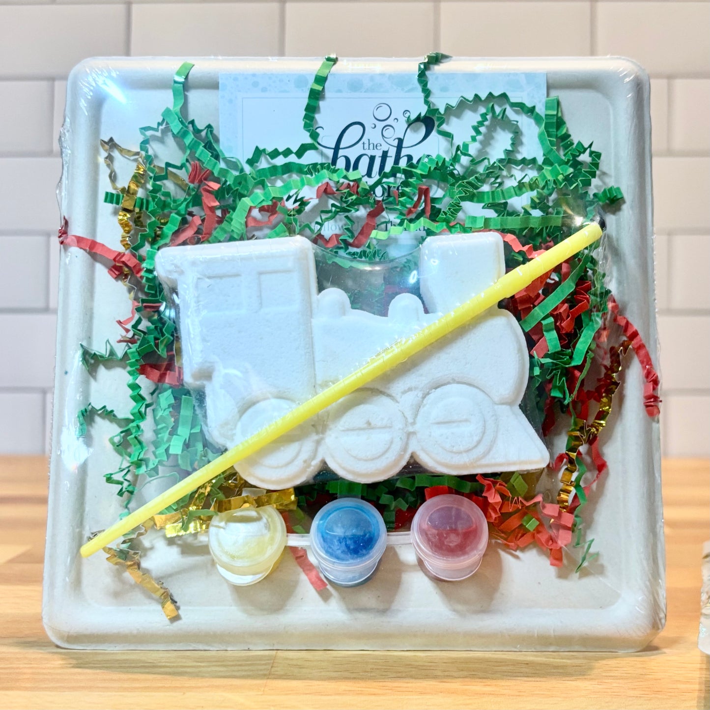paint your own bath bomb kit - polar express