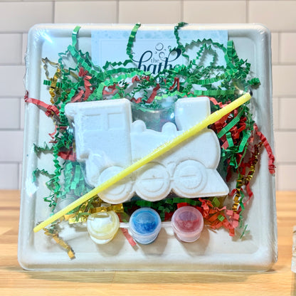 paint your own bath bomb kit - polar express
