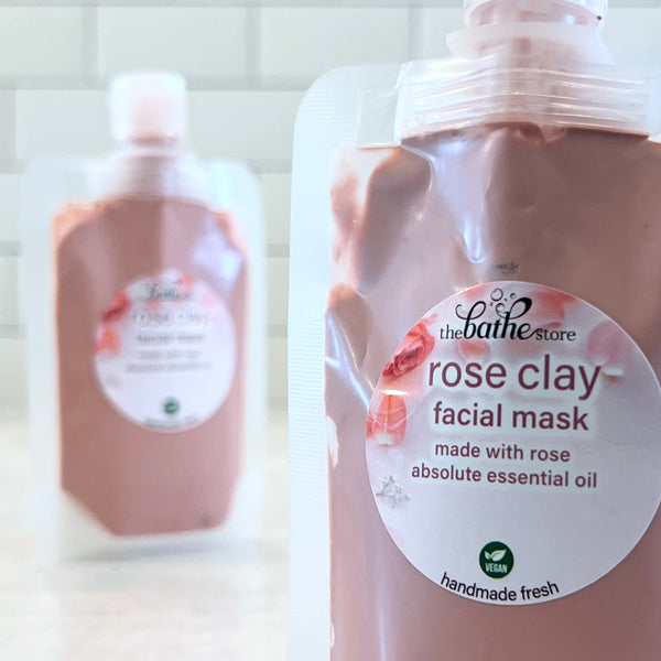 rose clay facial mask