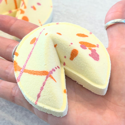 fortune cookie bath bomb