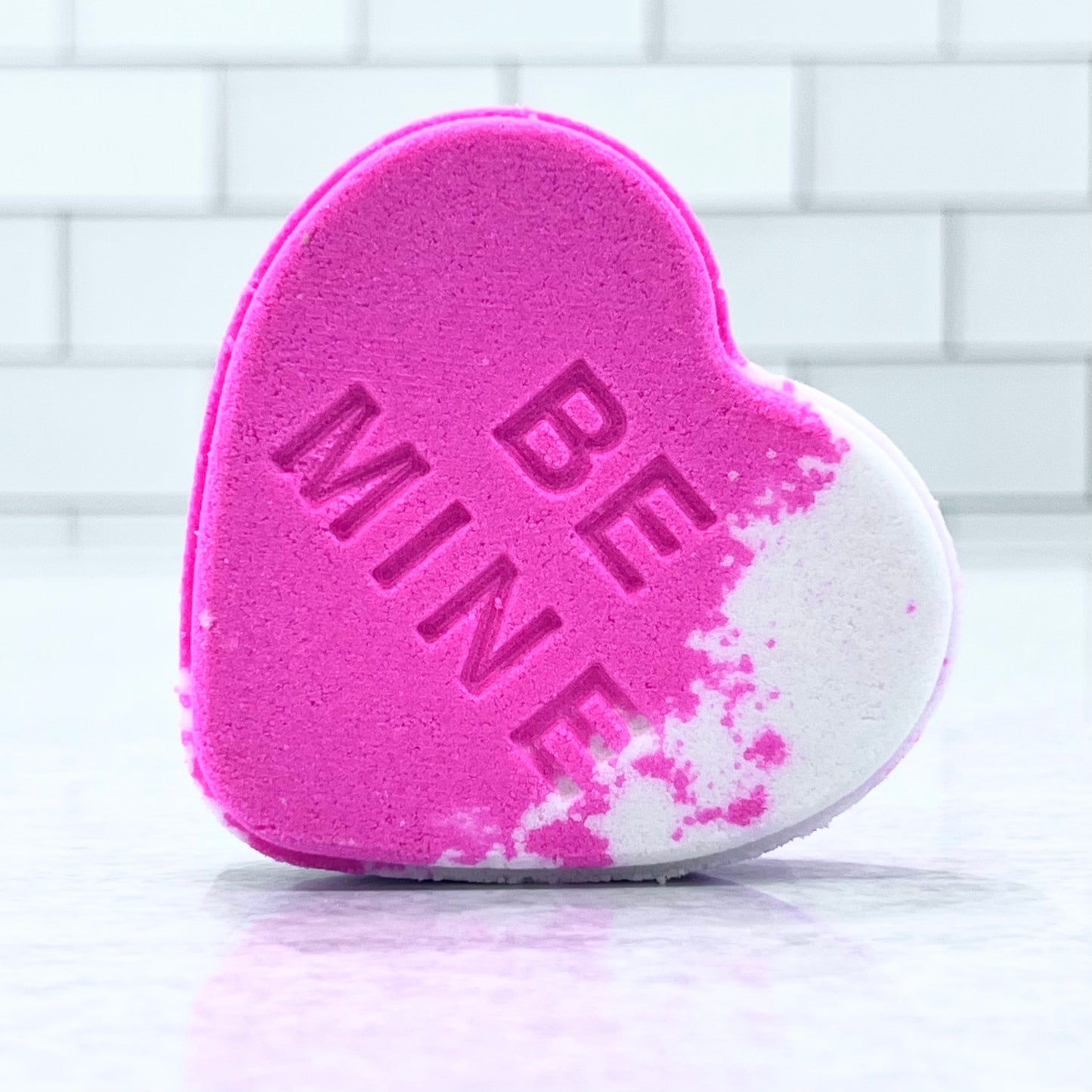 true love message heart bath bomb