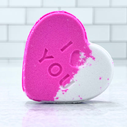 true love message heart bath bomb