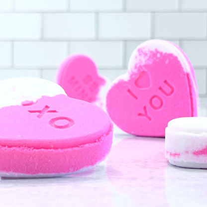 true love message heart bath bomb