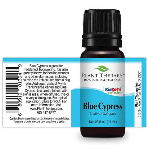 blue cypress essential oil plant therapy