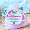 shower steamer grapefruit lime pink in packaging
