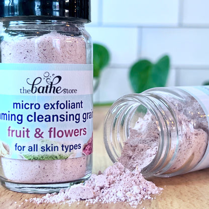 water activated foaming cleansing grains - fruit & flowers