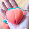 peach bath bomb hand painted