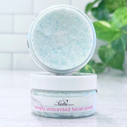 simply unscented facial scrub