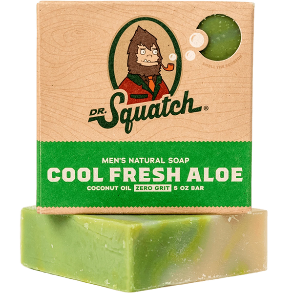 dr squatch cool fresh aloe zero grit soap